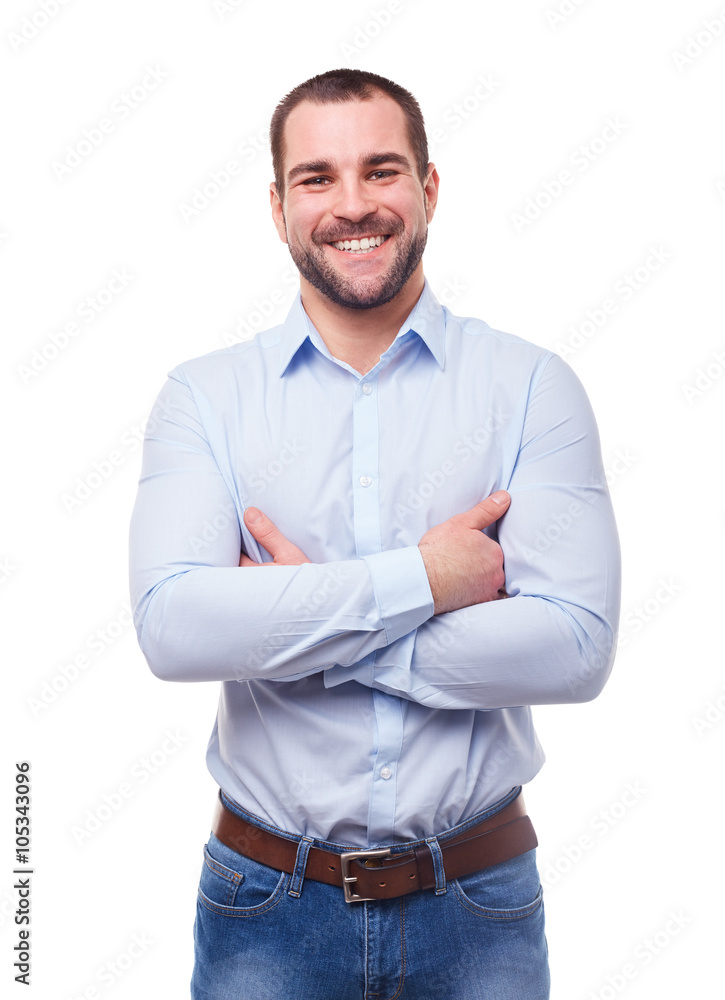 Smiling man with crossed arms Smiling man with crossed arms