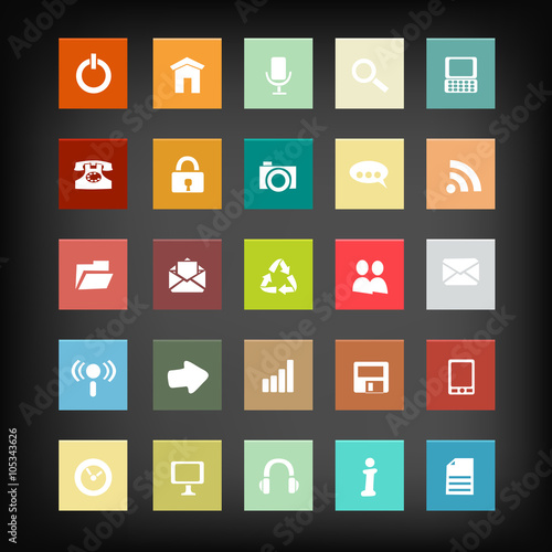 Web icon set. Vector