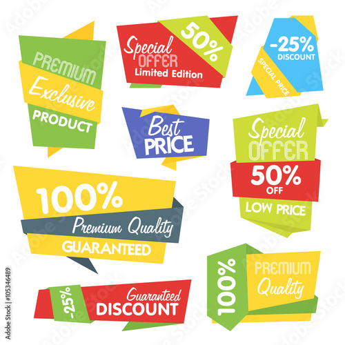 Sale tag vector isolated. Sale sticker with special advertisement offer. Tags collection. Super sale tag. Half price tag.