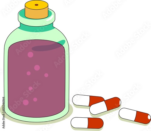 syrup and capsule medicines