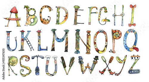 alphabet, letter, watercolor