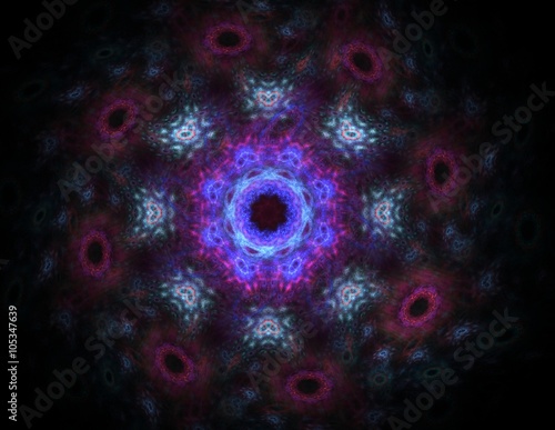 Lacy colorful clockwork pattern, digital fractal art design © Roman's portfolio