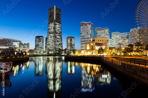Yokohama cityscape at night