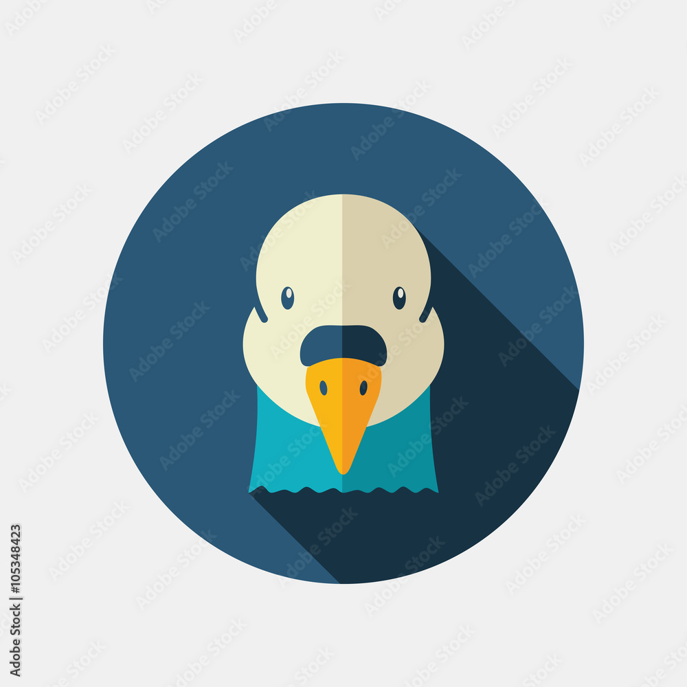 Dove flat icon. Animal head vector symbol Dove flat icon. Animal head vector symbol