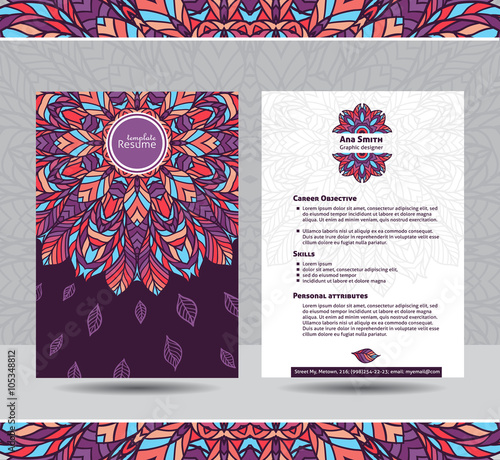 Creative template for resume