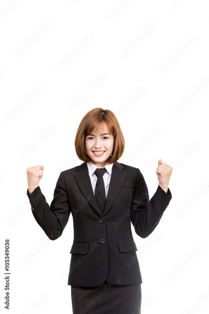 Young asian business woman, isolated on white Young asian business woman, isolated on white