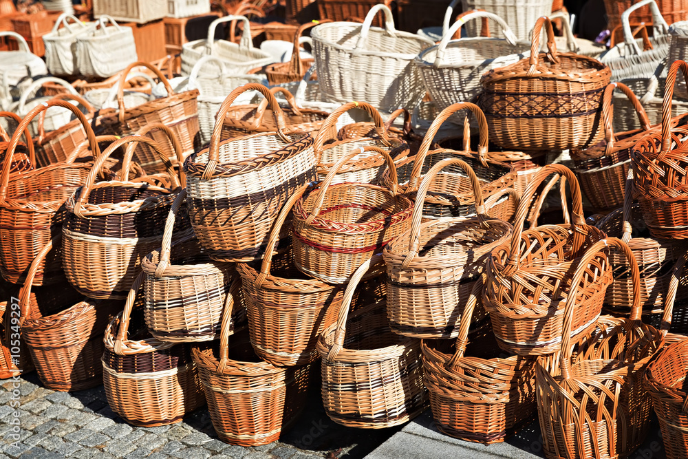 wicker baskets on the fair