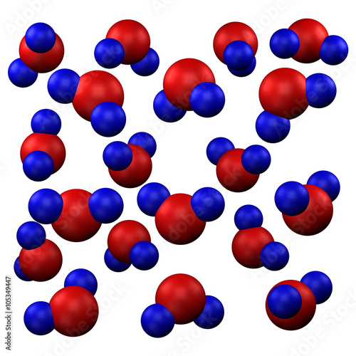 Molecule, isolated on white background.