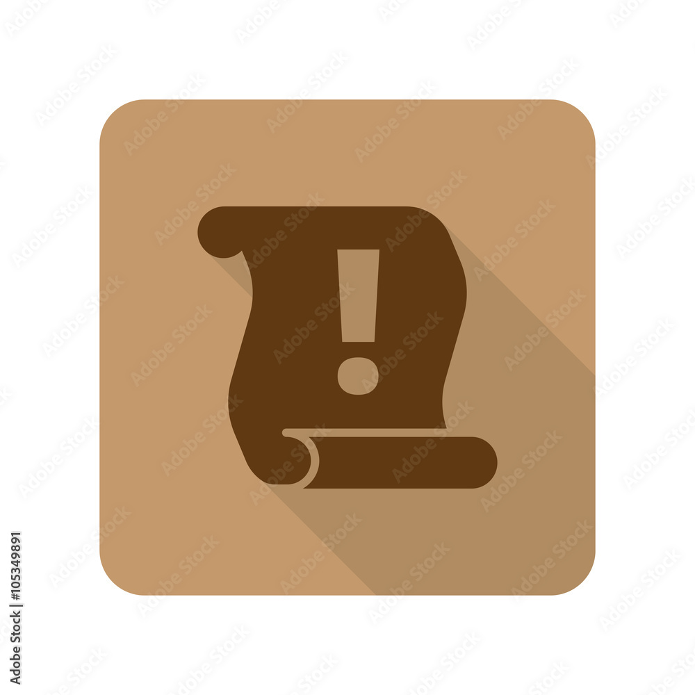 Flat style Important Information web app icon on light brown bac Flat style Important Information web app icon on light brown bac