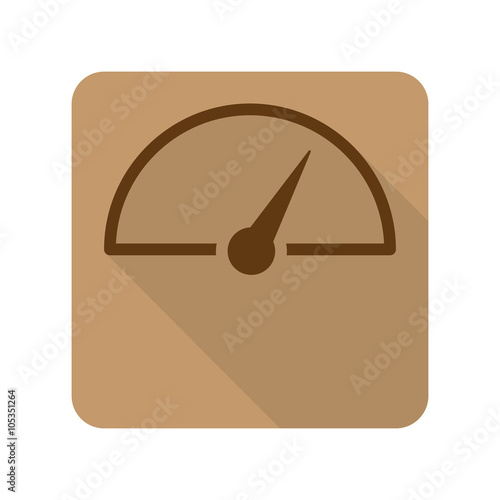 Flat style Speed Meter web app icon on light brown background
