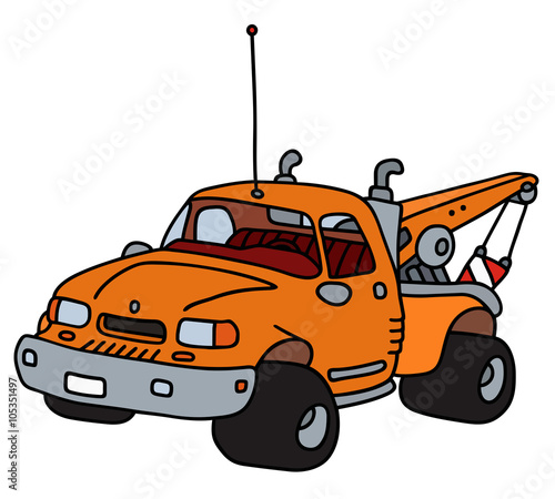 Breakdown service vehicle / Hand drawing, vector illustration