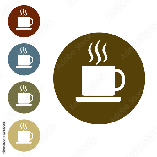 Coffee cup. Hot cup of coffe or tea. Vector illustration.