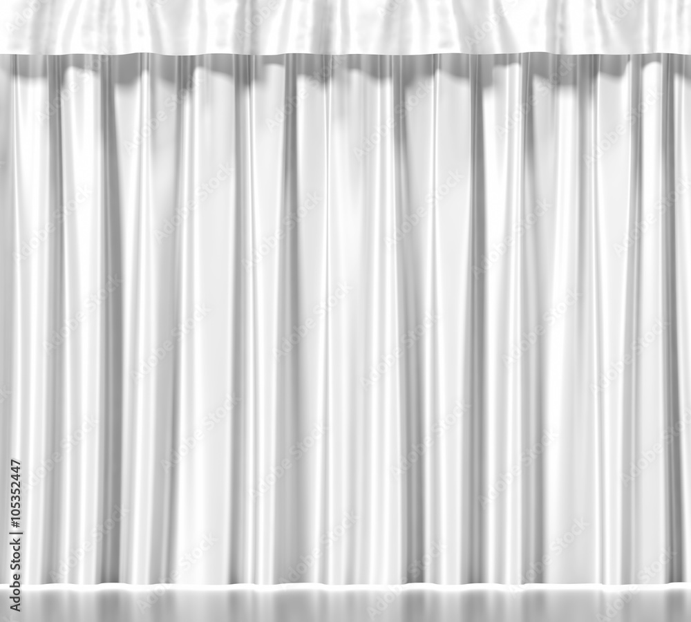 Obraz premium white clean curtain background.