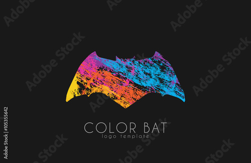 Bat logo. Color bat. Creative logo design