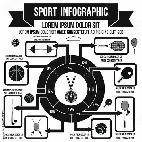 Sport Infographic, simple style