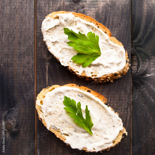 Sandwiches with creamcheese