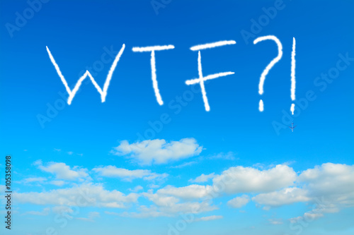 wtf?! written in the sky