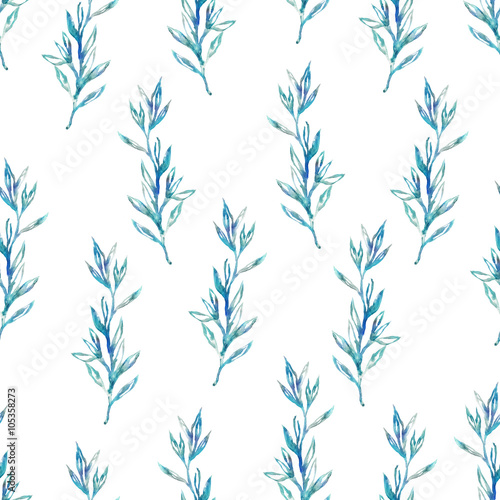 Watercolor spring seamless pattern.