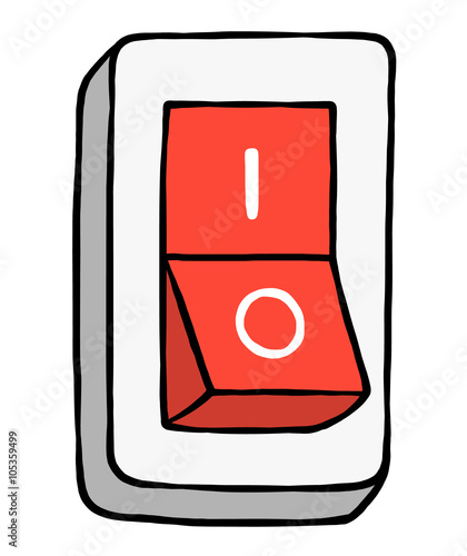 switch / cartoon vector and illustration, hand drawn style, isolated on white background.