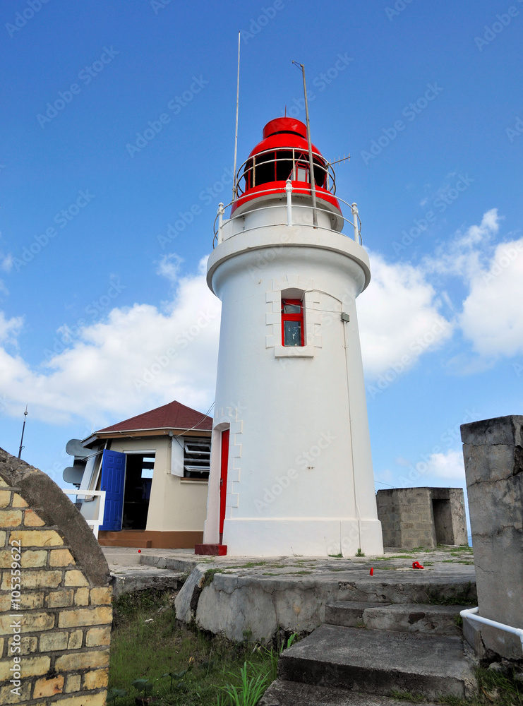St Lucia Lighthouse / Lighthouse and View from the Caribbean Island of St Lucia