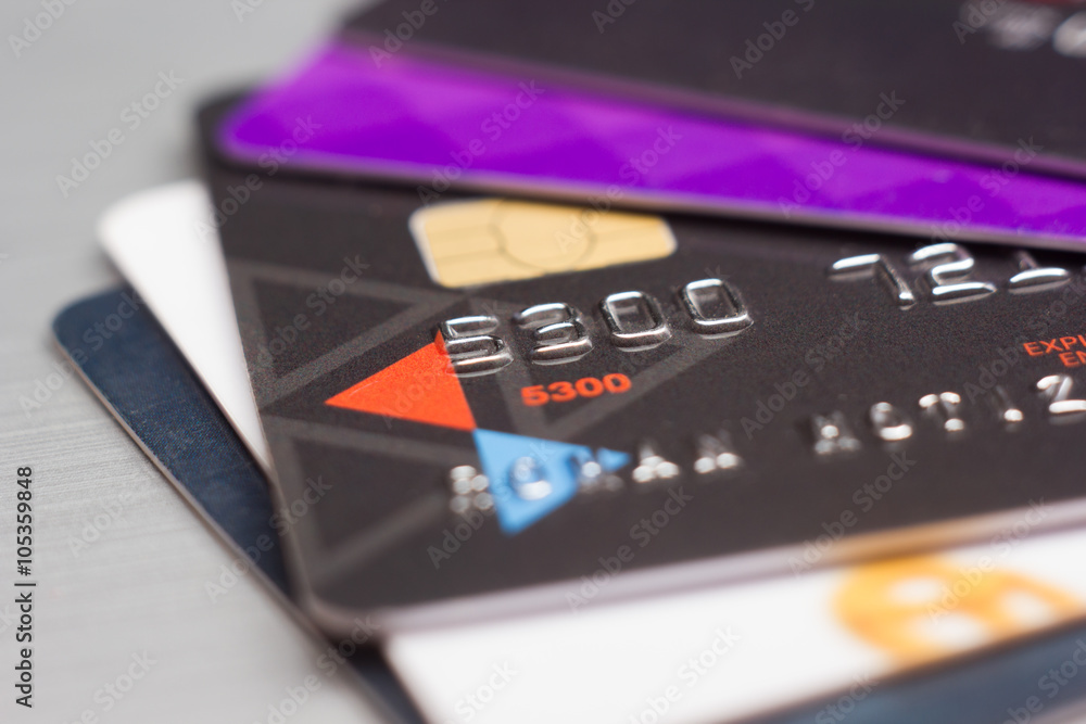Credit cards. Business background Credit cards. Business background