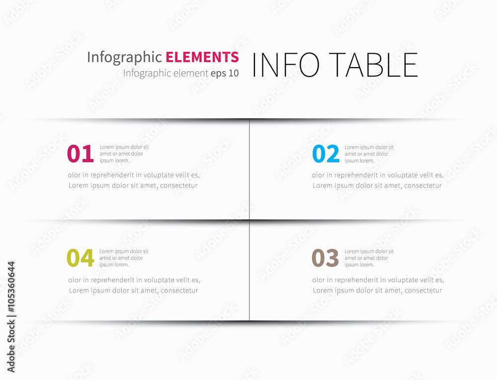 infographics table background / modern infographics template, options ...