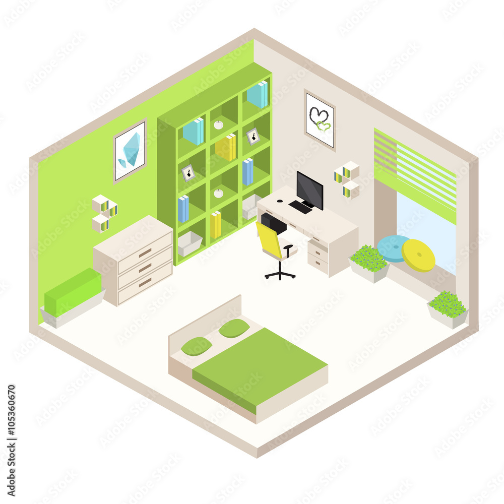 isometric room isometric room