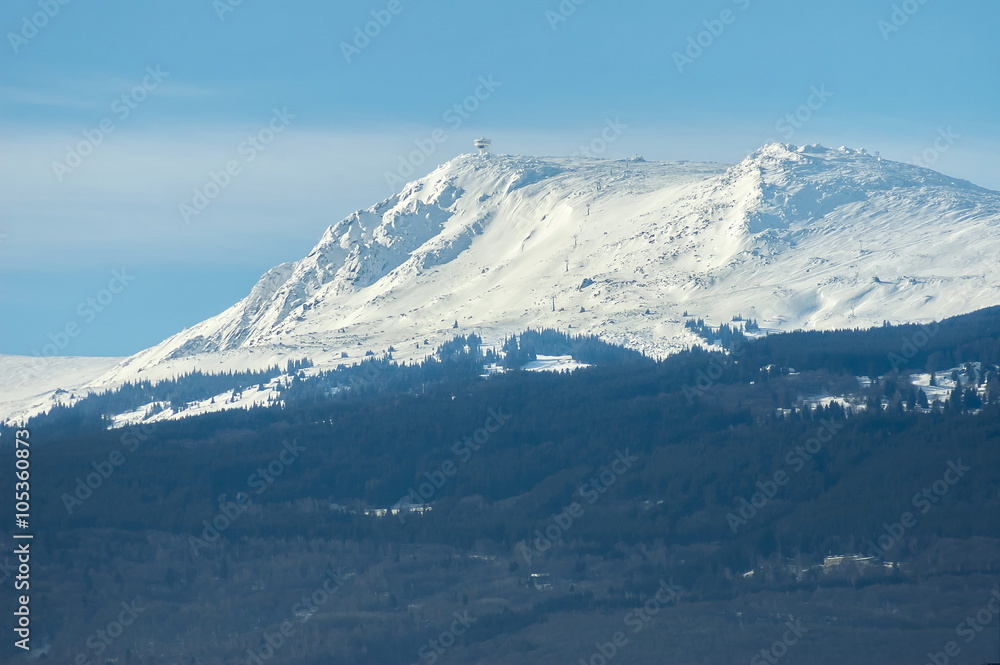 Snowy Vitosha mountain in winter, Bulgaria