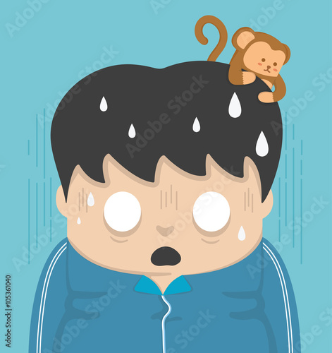 Shock and a monkey on the head.