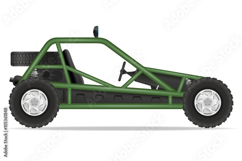 atv car buggy off roads vector illustration