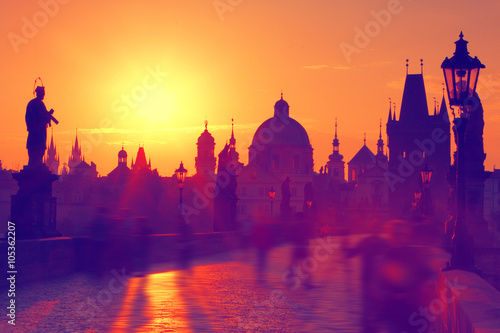 Obraz na plátně Prague - Charles bridge, Czech Republic