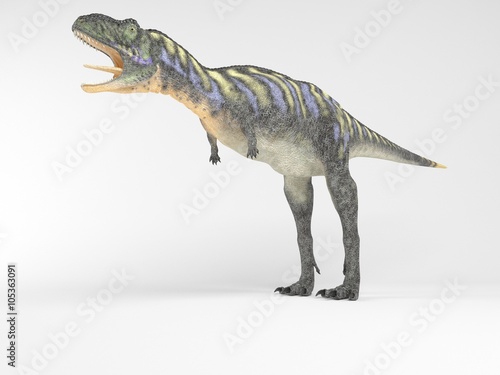 3d render of a Dinosaur inside a white stage © Archmotion.net