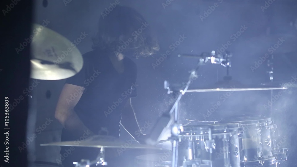 drummer playing drums, slow motion drummer playing drums, slow motion