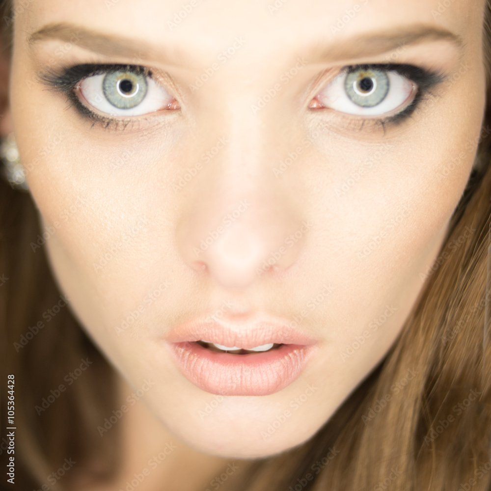 Fototapeta premium magnificent portrait of a beautiful young woman with perfect ski