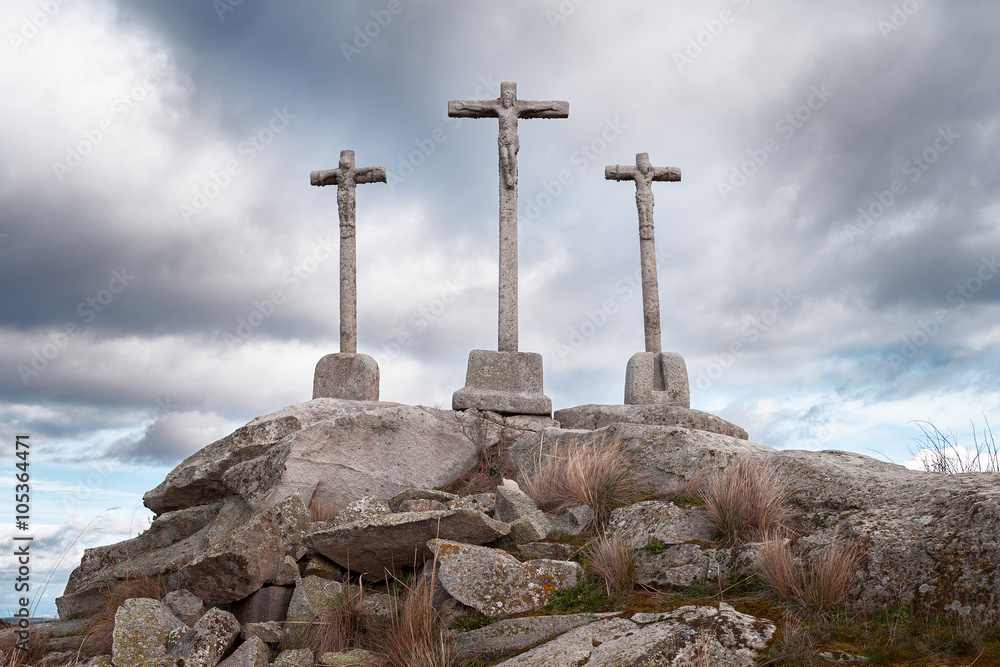 stone cross with sky background dusk cloudy stone cross with sky background dusk cloudy