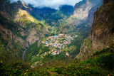 village Curral das Freiras surrounded with mountains