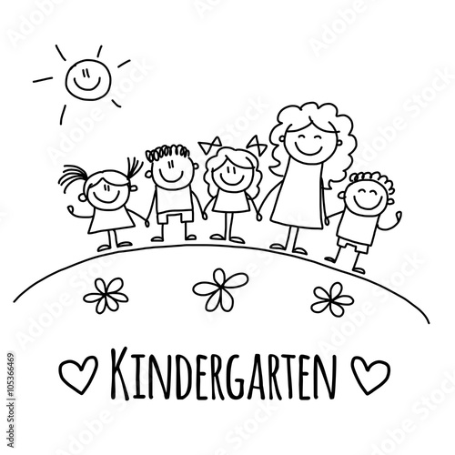 Image with Kindergarten or school kids