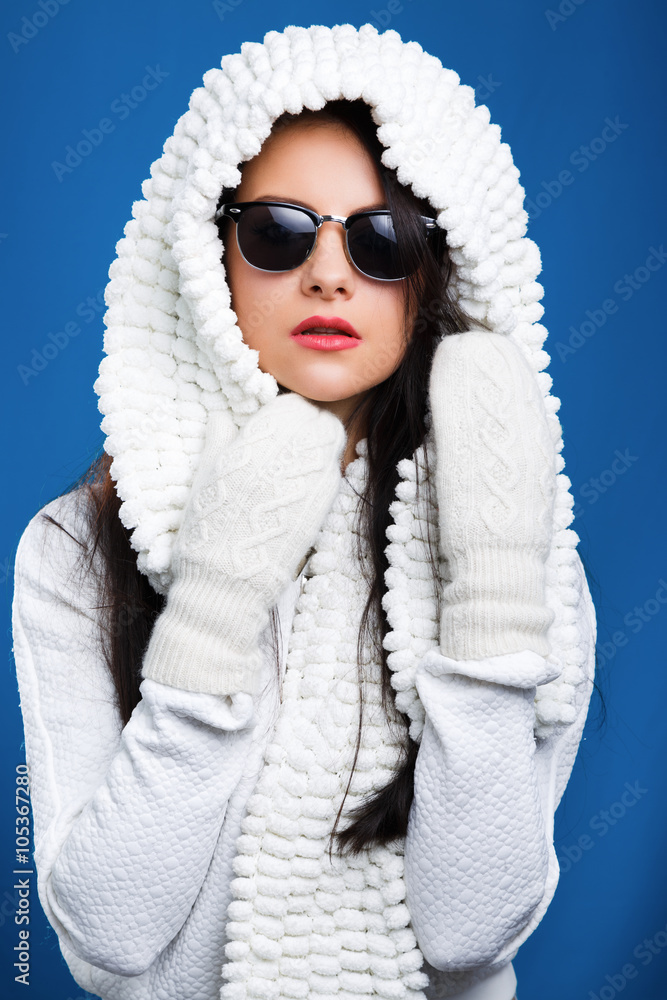 Beautiful young woman posing with scarf on her head Beautiful young woman posing with scarf on her head