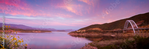 Roosevelt lake bridge and dam