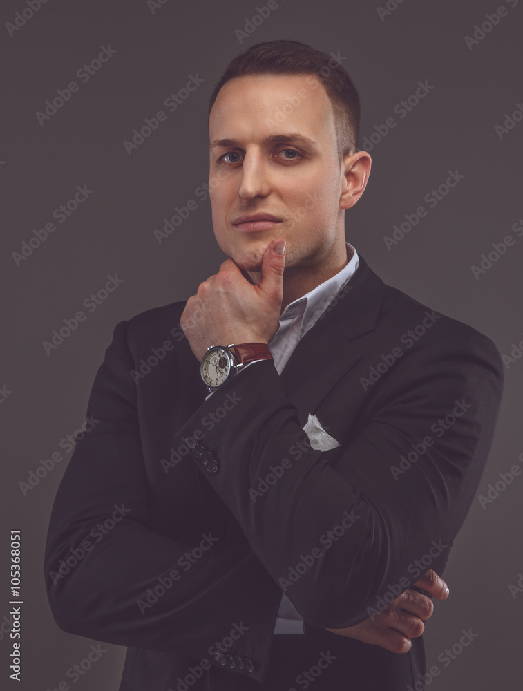 Serious man in a suit. Serious man in a suit.