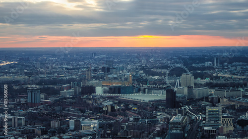 Canvas Print London Evening Sunset View