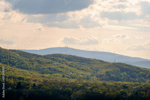 Blick zum Brocken von Wernigerode