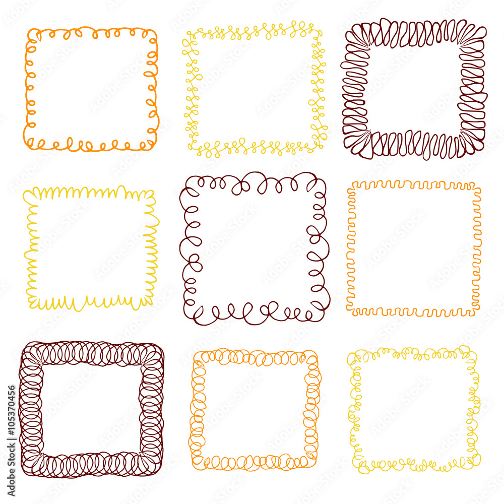 Set of 9 decorative square frames Set of 9 decorative square frames