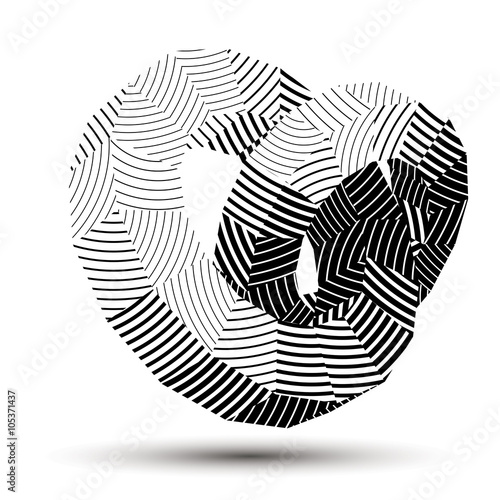 3D vector abstract design o...