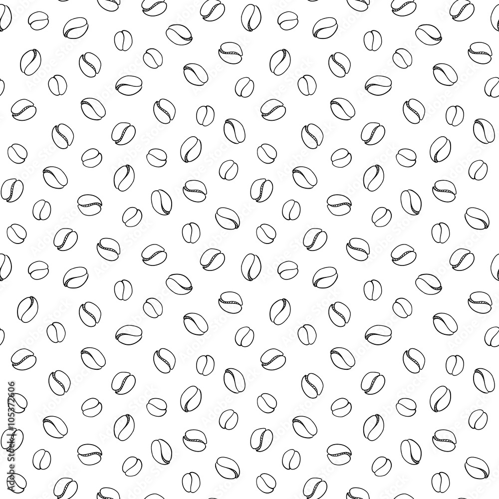 seamless vector pattern with coffee beans seamless vector pattern with coffee beans