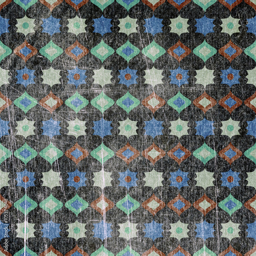 Retro pattern geometrical grunge texture background