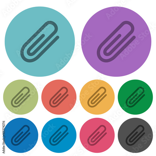 Color attachment flat icons
