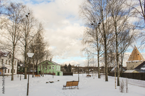 Мiew of Staraya Ladoga in the winter. © German S