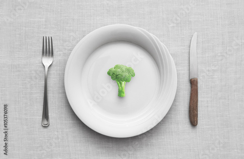 Piatto con broccolo verdura 