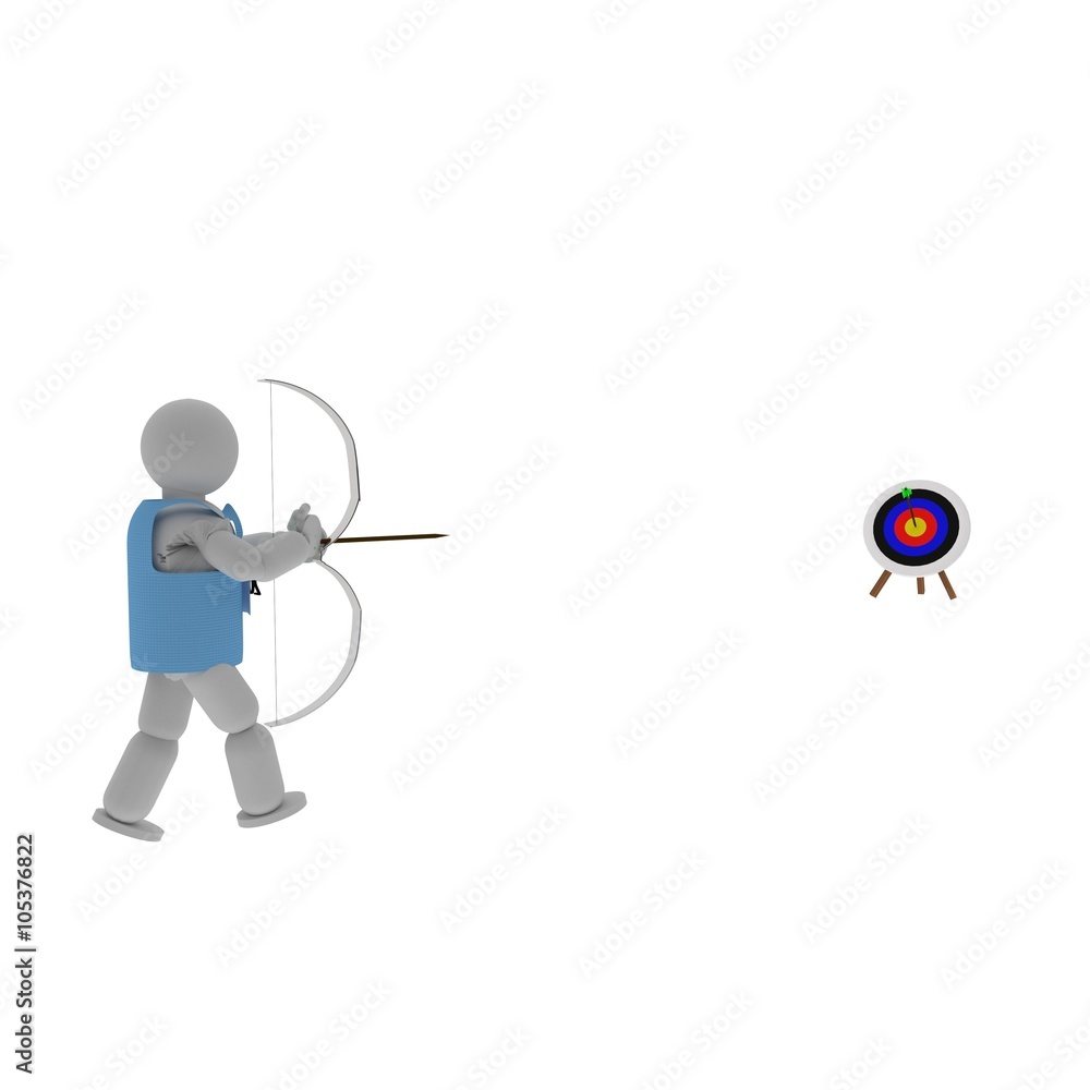Archer pointing to target Archer pointing to target